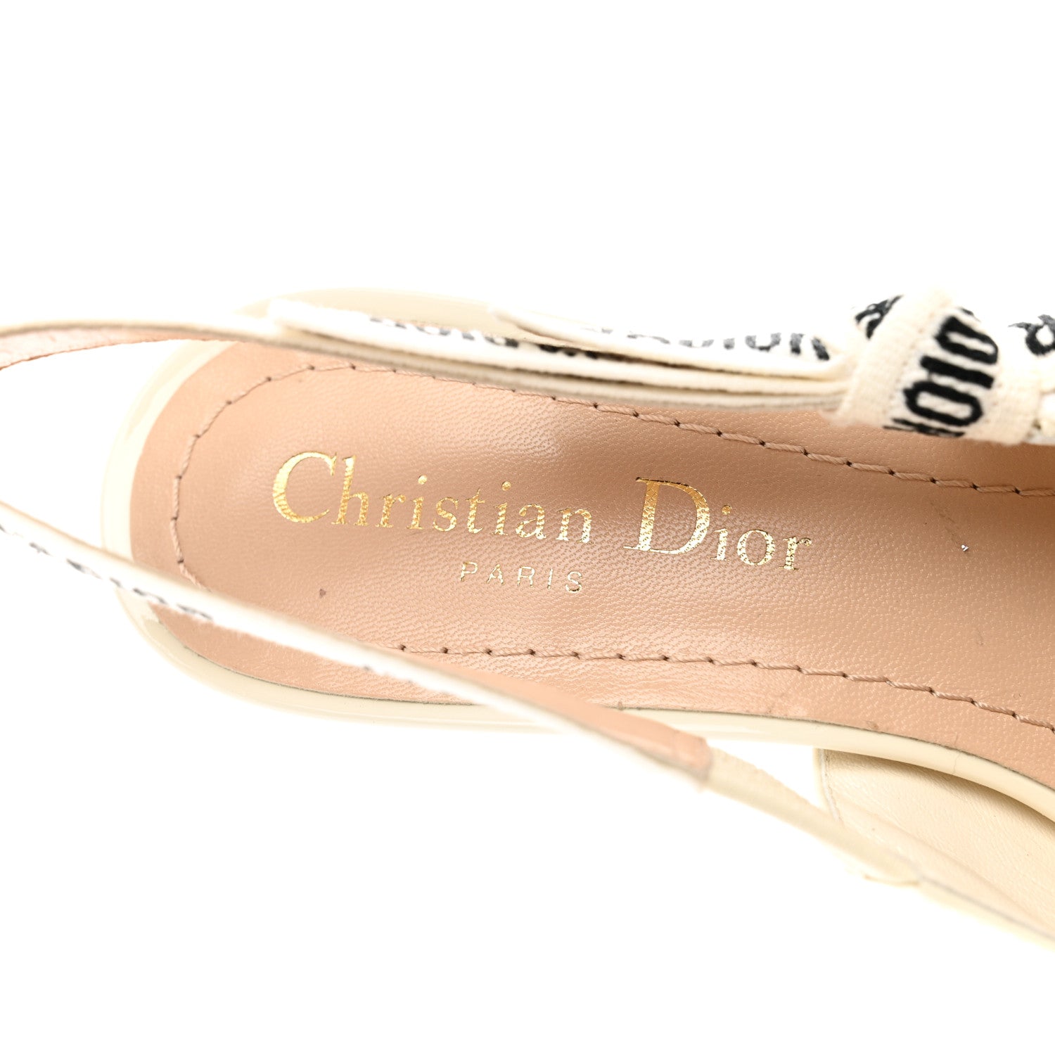 Christian Dior Patent Ribbon J'Adior Slingback 65mm Pumps 36 Off White 7 of 8