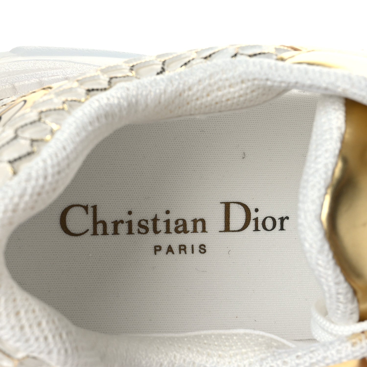 Christian Dior Matte Technical Fabric Mesh Dior Vibe Sneakers 40 White Gold 7 of 8
