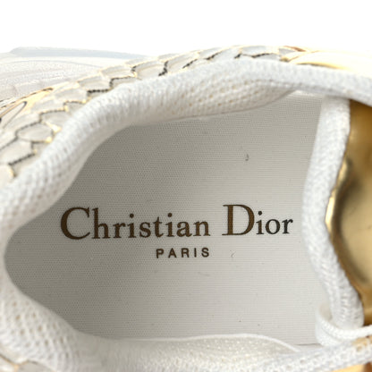 Christian Dior Matte Technical Fabric Mesh Dior Vibe Sneakers 40 White Gold 7 of 8