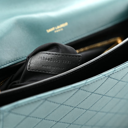 Saint Laurent Lambskin Quilted Mini Gaby Satchel Sea Turquoise 8 of 16