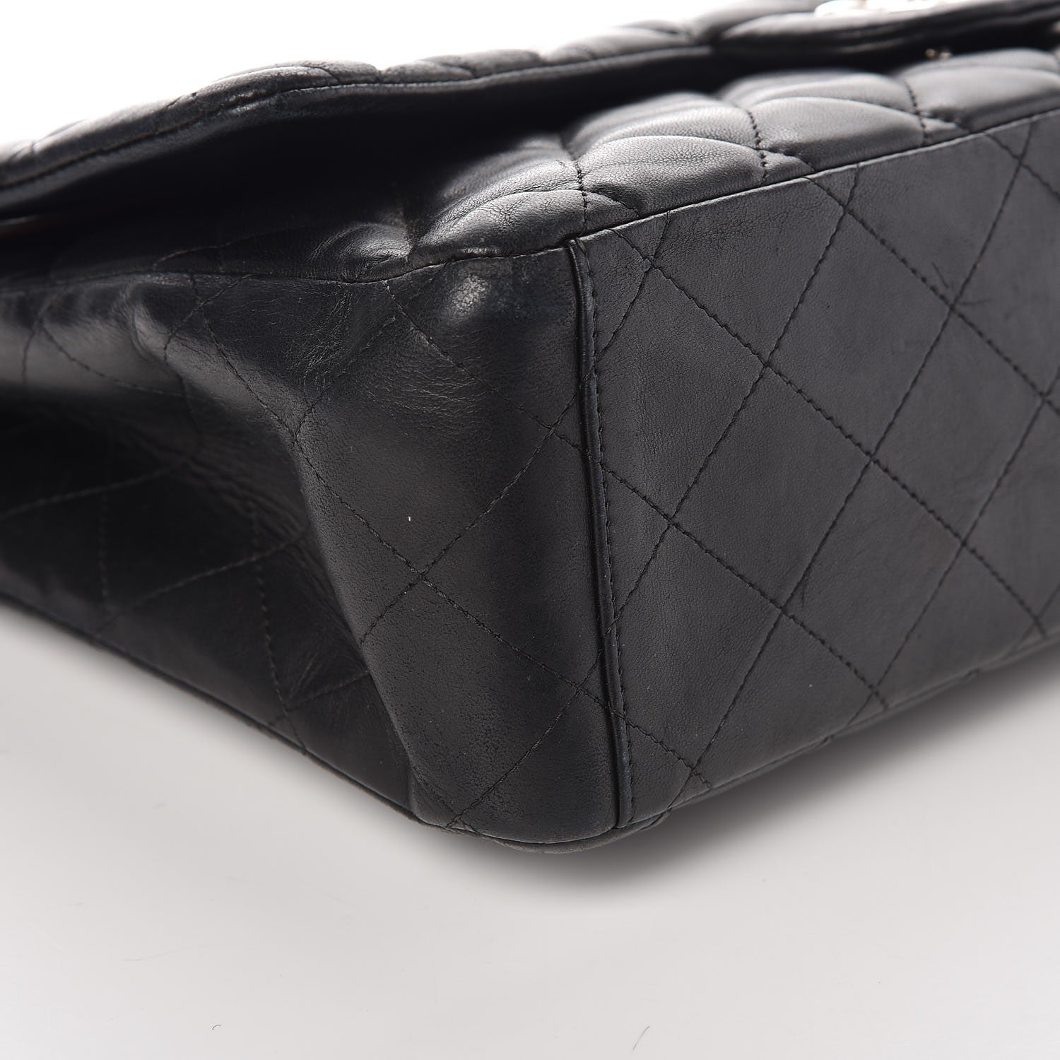 Chanel Lambskin Quilted Maxi Double Flap Black 12 of 14