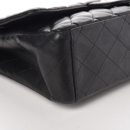 Chanel Lambskin Quilted Maxi Double Flap Black 12 of 14