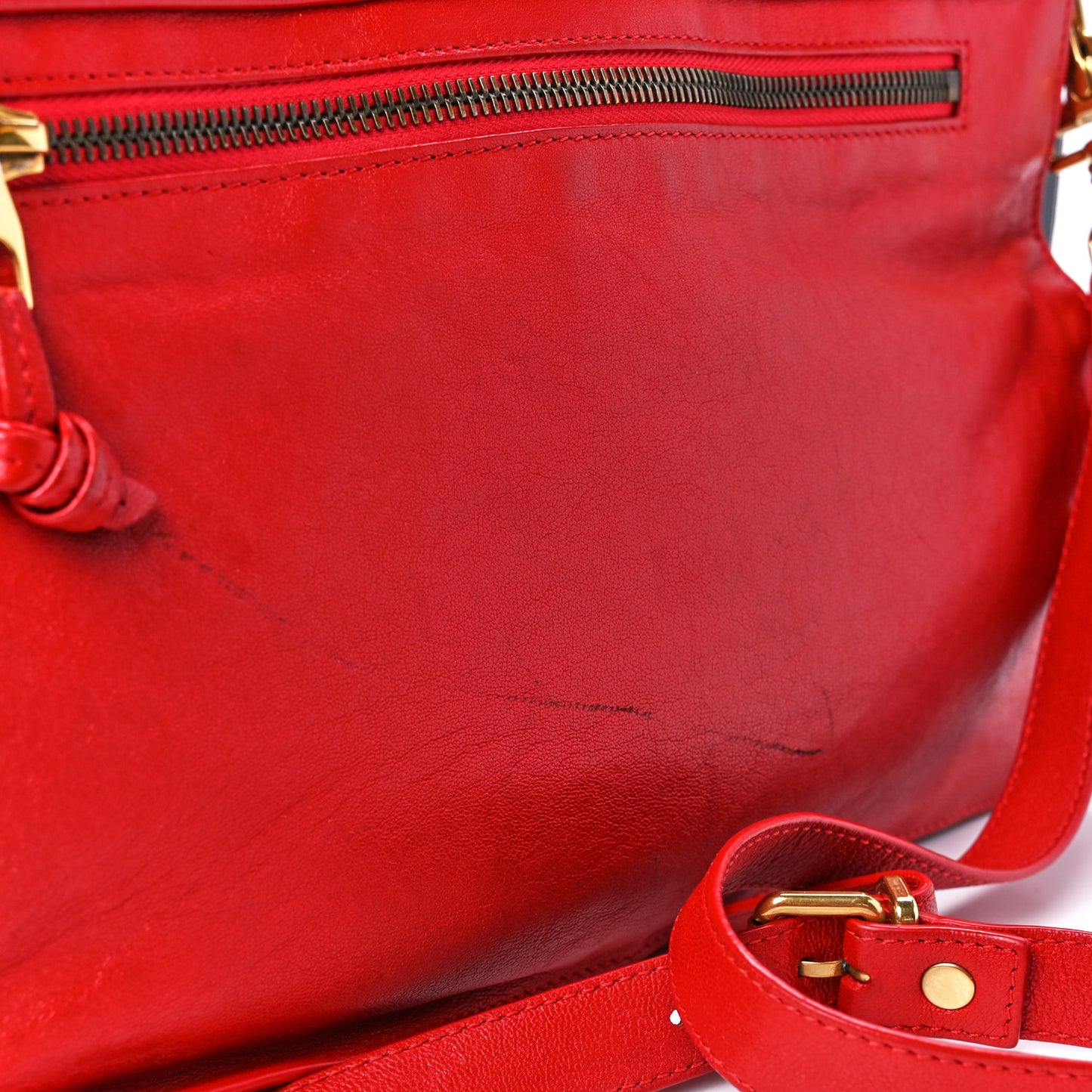 Lambskin Medium PS1 Satchel Bright Red