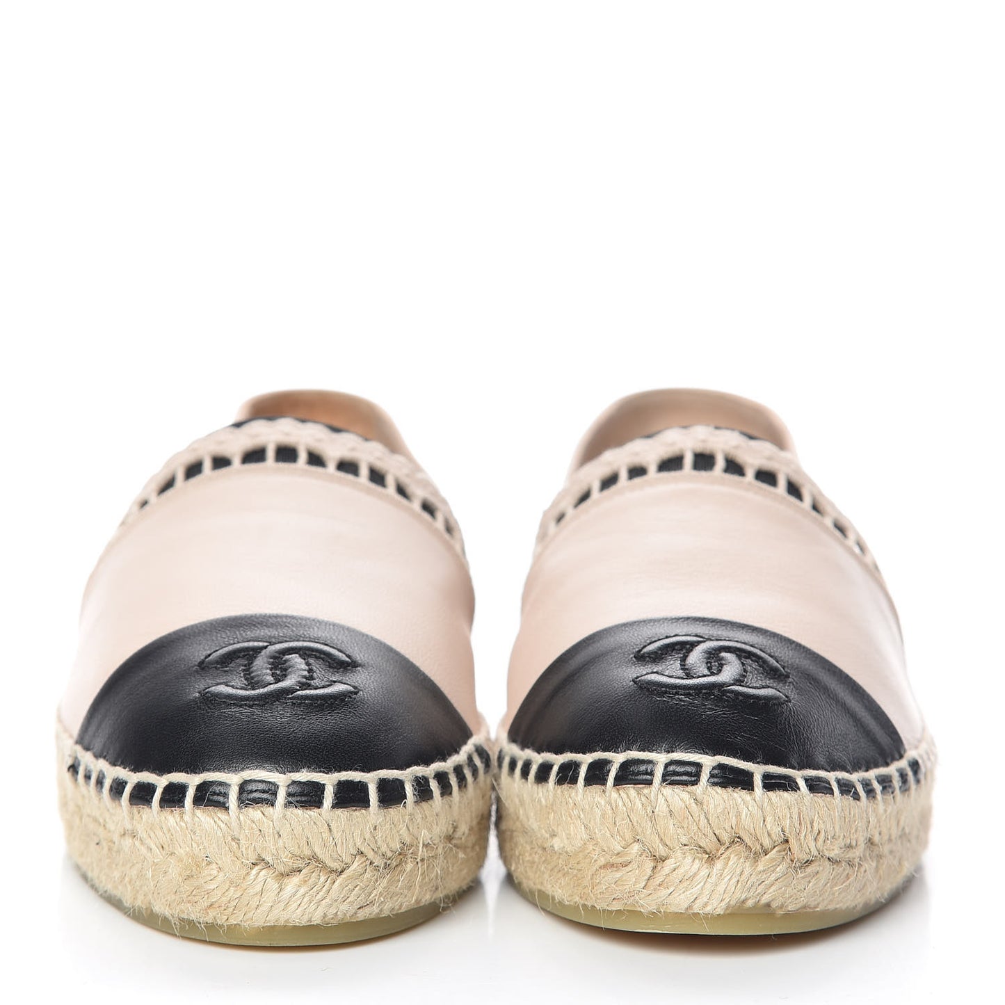 Lambskin CC Espadrilles 36 Beige Black