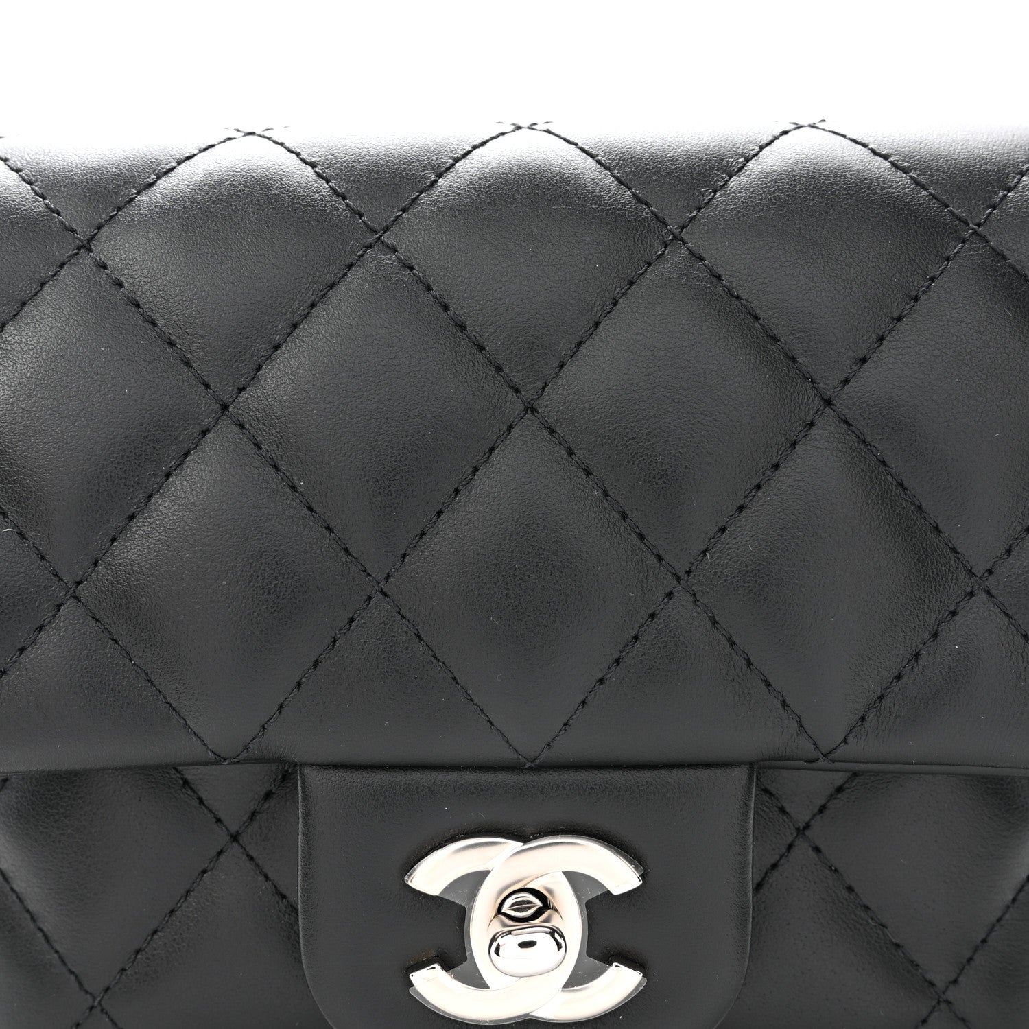 Chanel Calfskin Quilted CC Uniform Flap Belt Bag Black 9 of 11