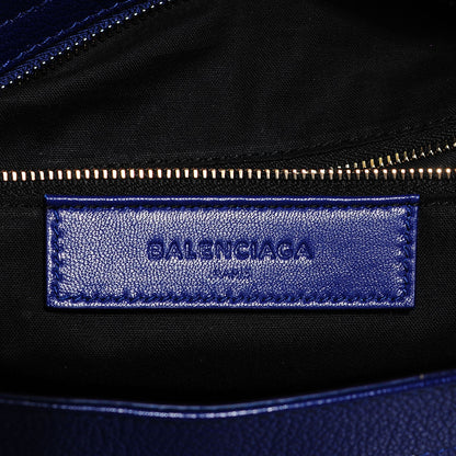 Balenciaga Chevre Gold Metallic Edge Hardware Velo Bleu Roi 11 of 14