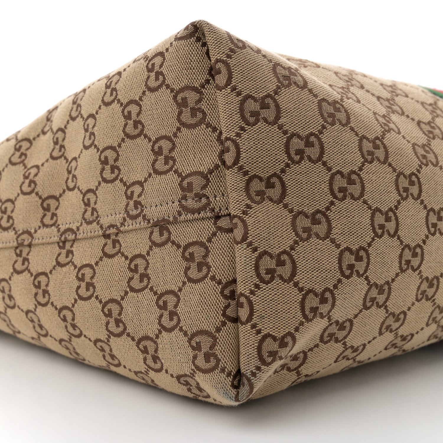 Gucci GG Monogram Web Large Giglio Tote Beige Brown 8 of 10
