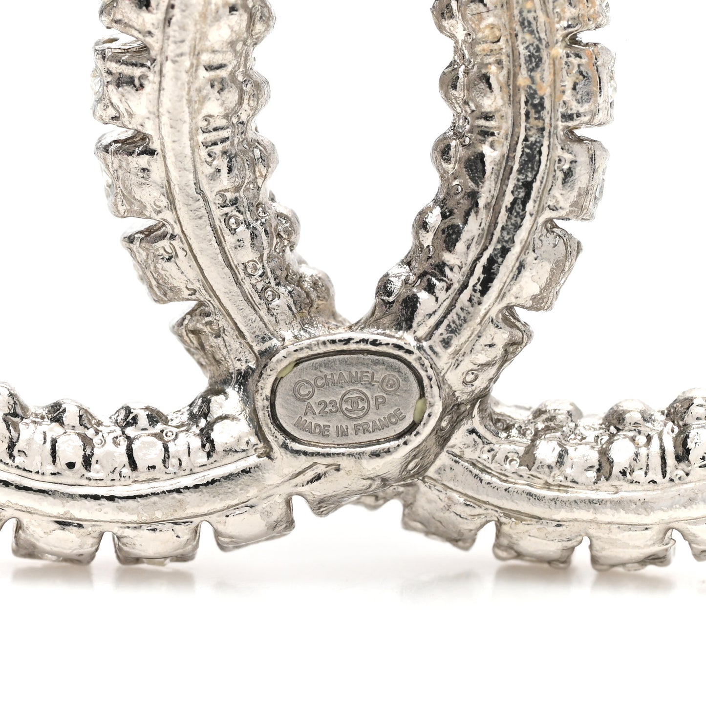 Crystal CC Earrings Silver