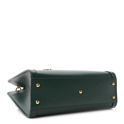 Gucci Textured Dollar Calfskin Web Small Diana Tote Bag Vintage Green Powder Pink 4 of 10