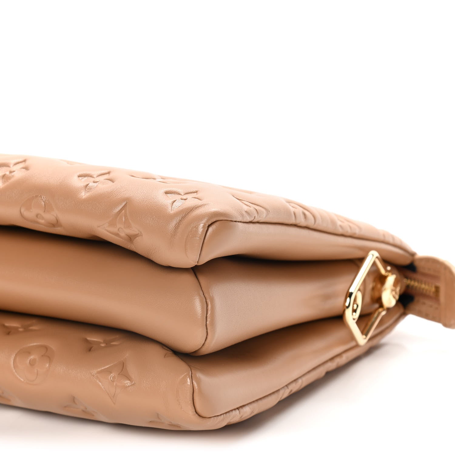 Louis Vuitton Lambskin Embossed Monogram Coussin PM Camel 8 of 10