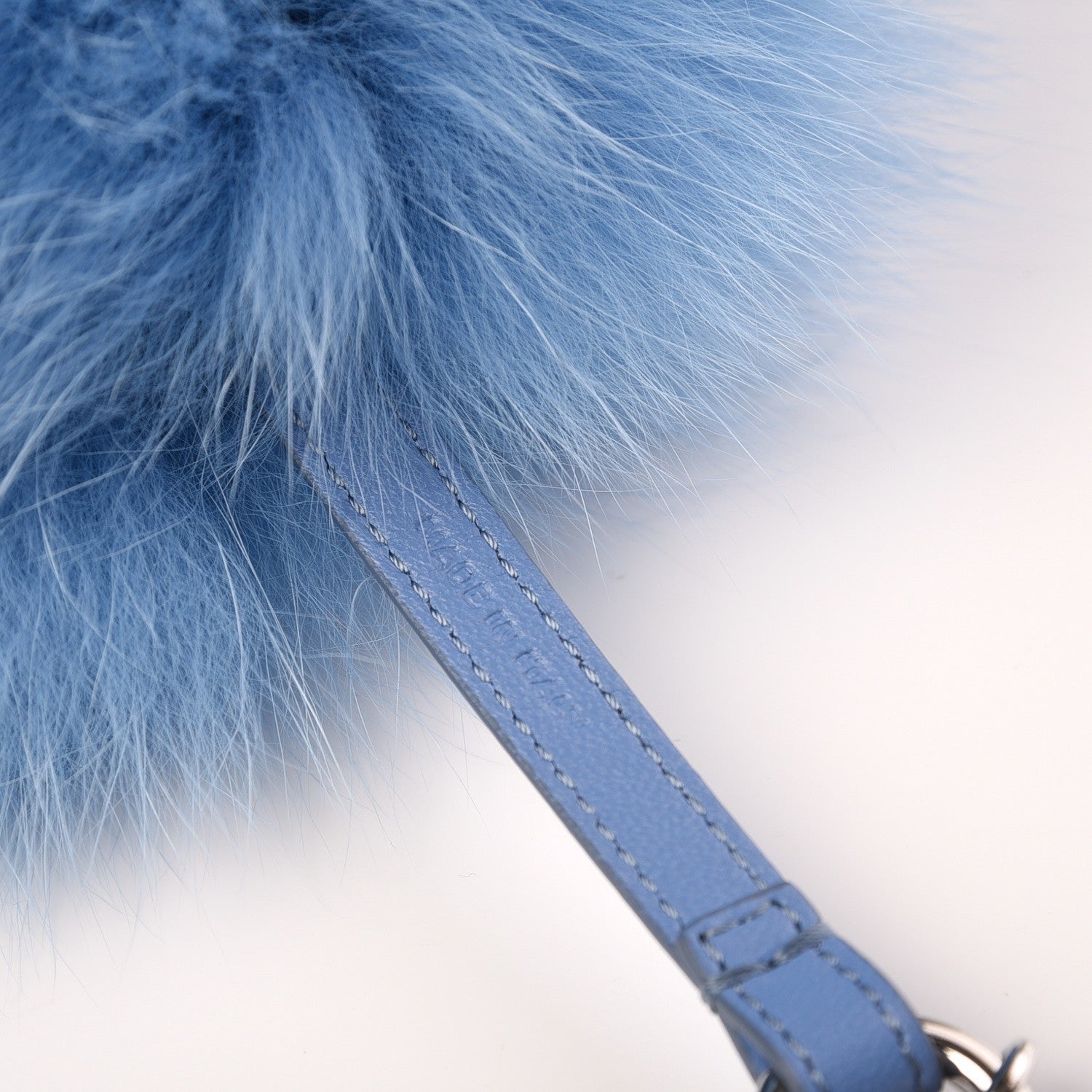 Fendi Fox Fur Shiny Nappa Bi-Color H ABCharm Bag Charm Nebula Testa Di Moro 3 of 5