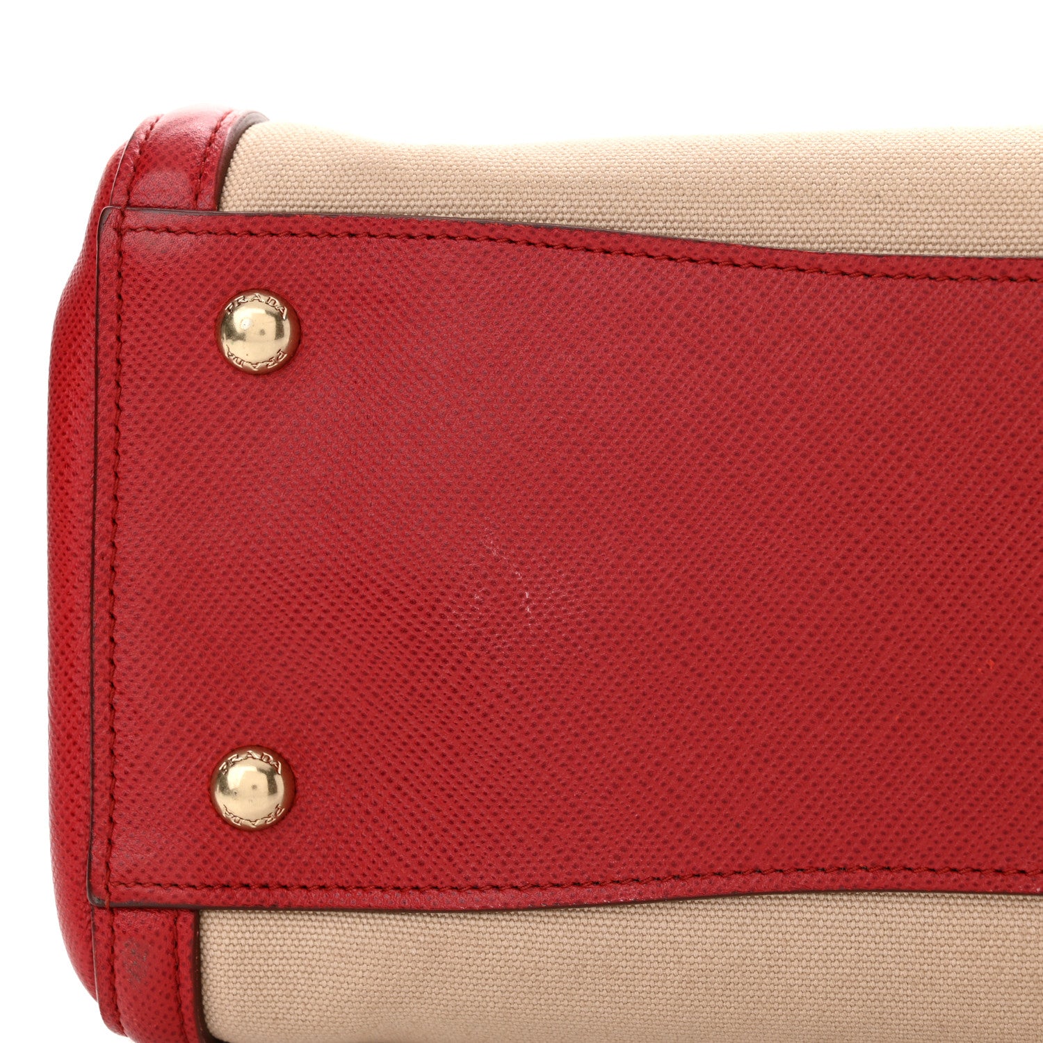 Prada Canapa Saffiano Cuir Tote Corda Fuoco 16 of 17