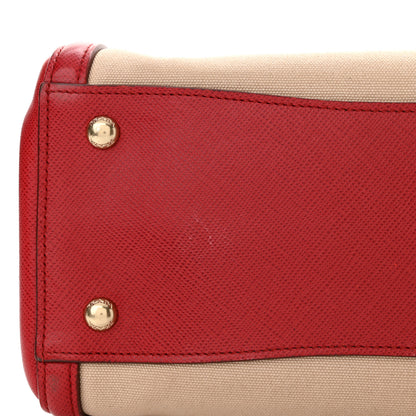 Prada Canapa Saffiano Cuir Tote Corda Fuoco 16 of 17