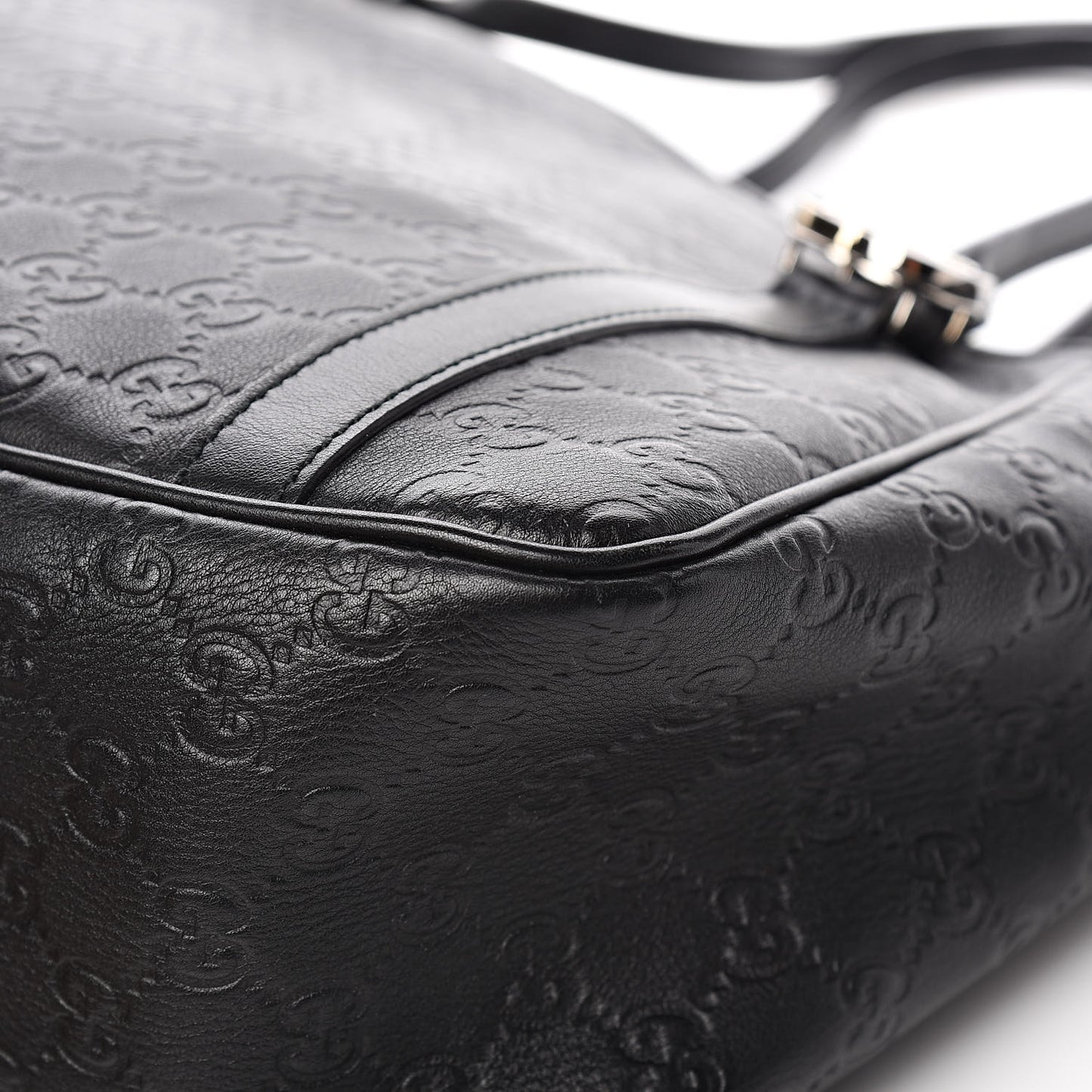 Guccissima Medium GG Twins Shoulder Bag Black