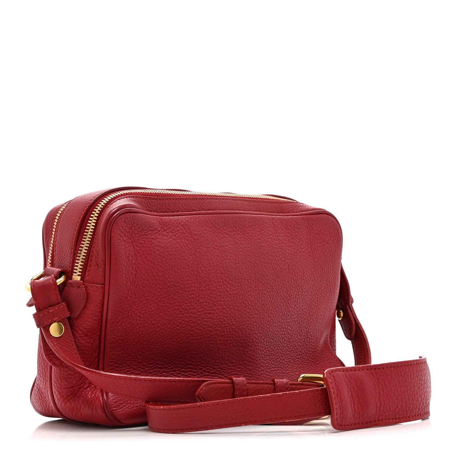 PRADA ショルダーバッグ ボルドー Prada Vitello Phenix Camera Bag Rosso 1803043 – FASHIONPHILE