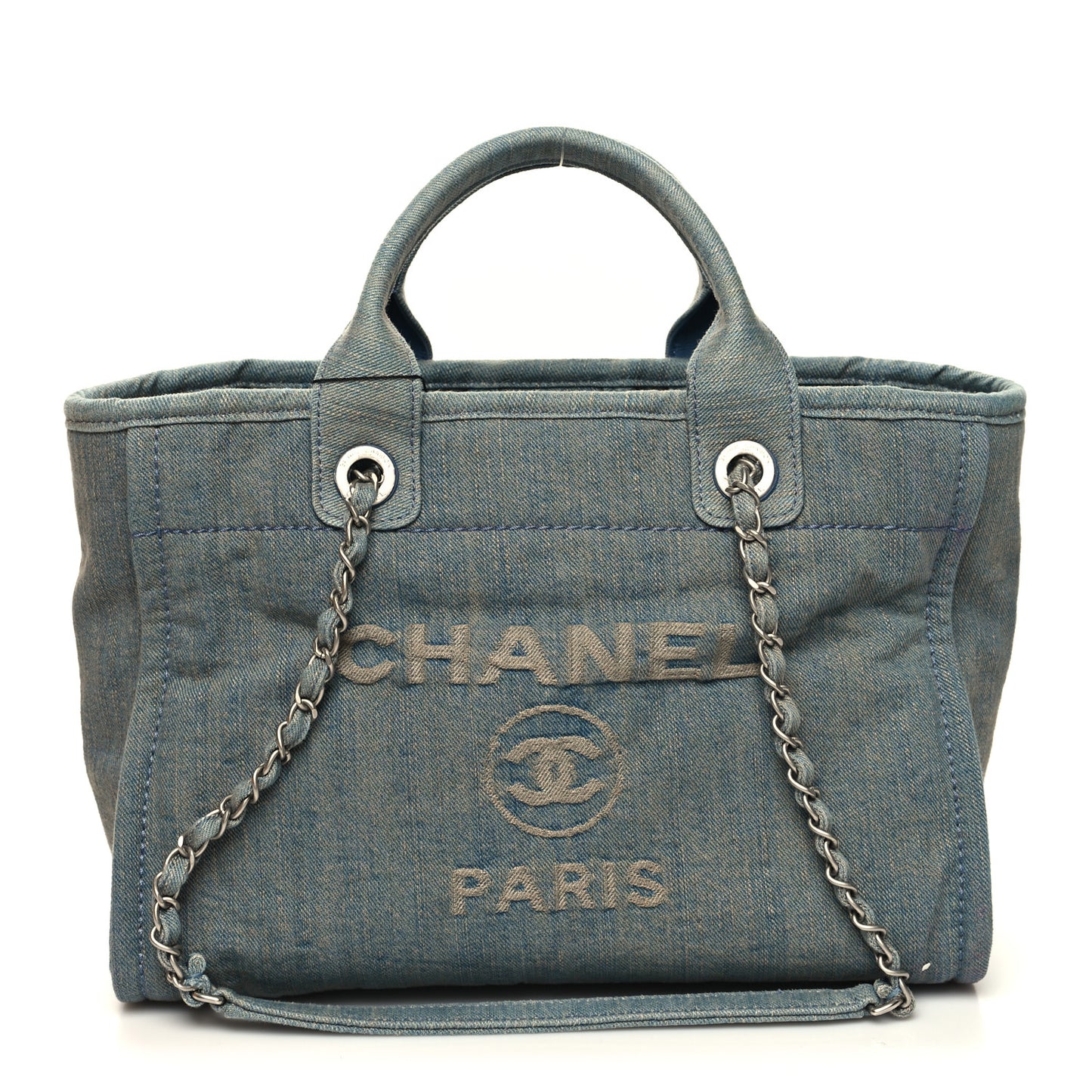 Denim Small Deauville Tote Light Blue