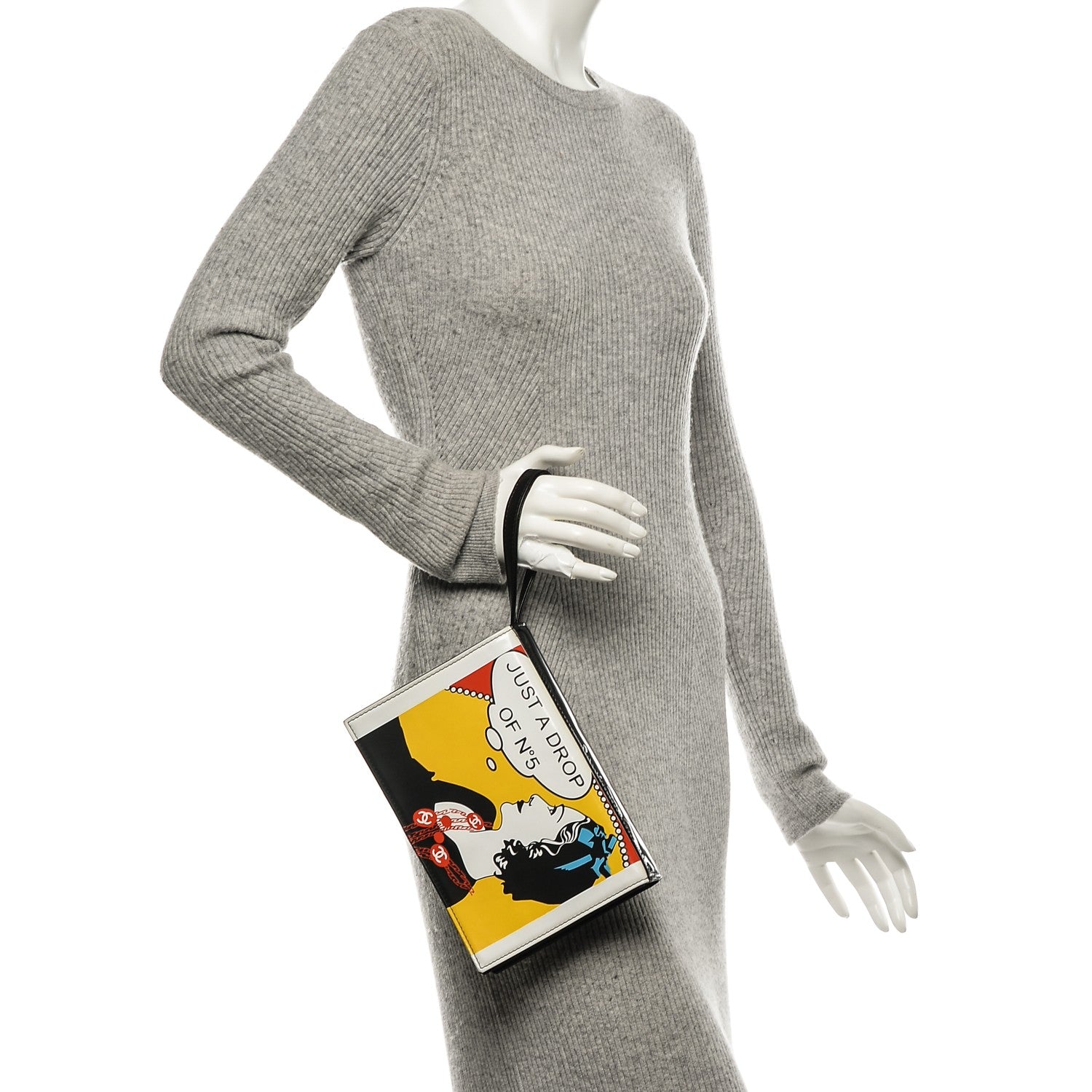 Chanel Patent Just a Drop of N°5 Comic Coco Clutch 2 of 7