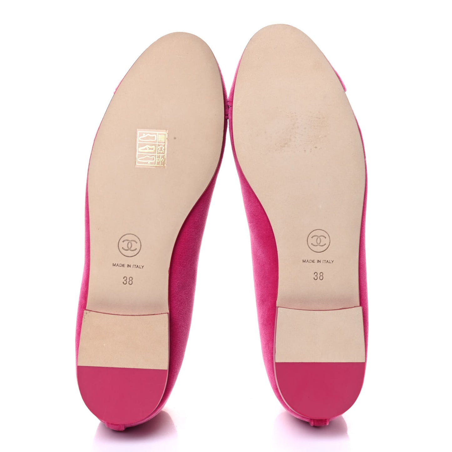 Velvet Cap Toe Ballerina Flats 38 Pink