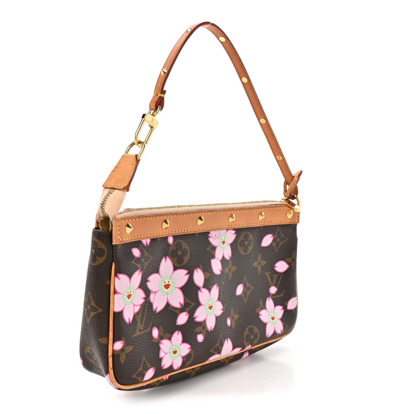 Monogram Cherry Blossom Pochette Accessories Brown