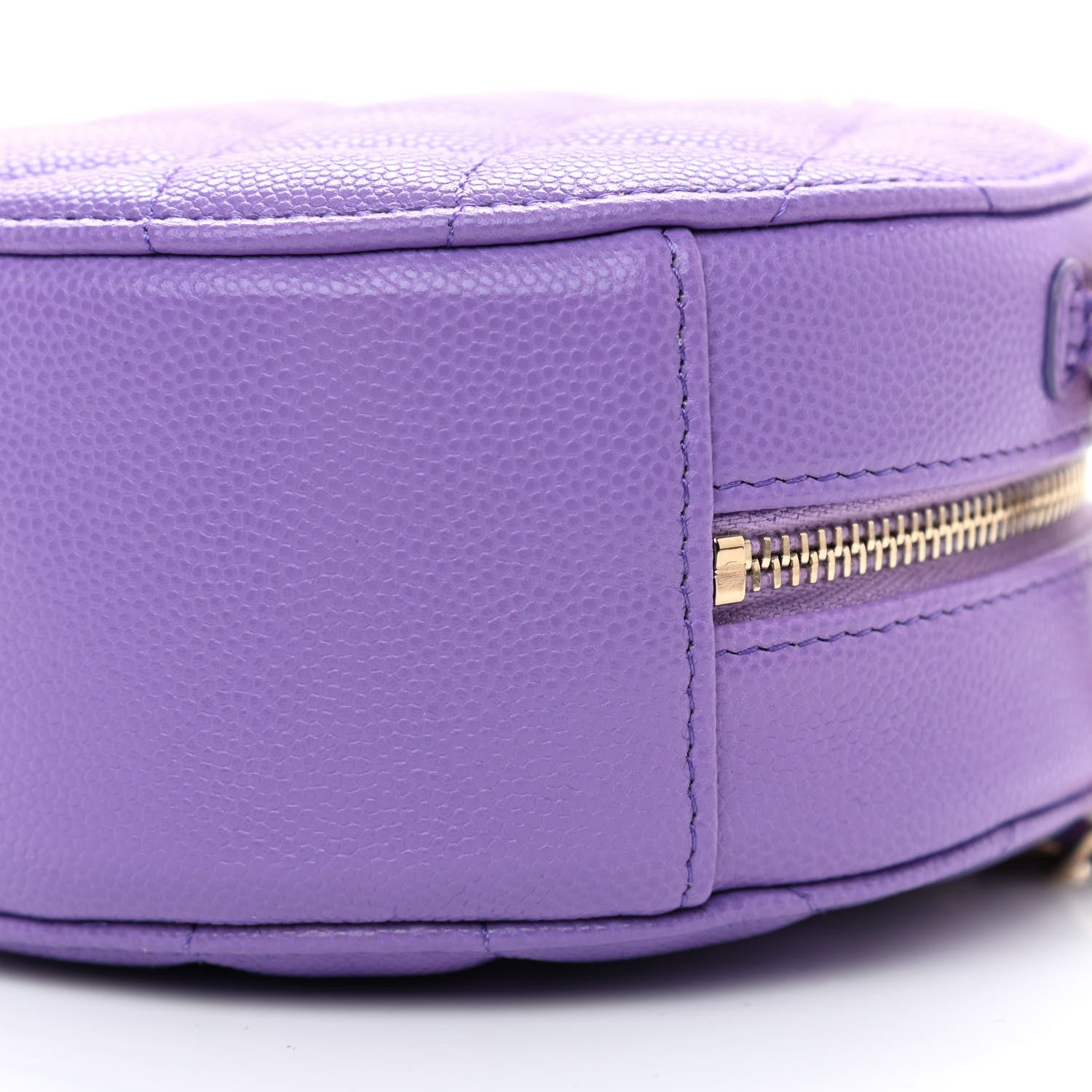 Chanel Caviar Quilted Round Clutch With Chain Purple 10 of 10