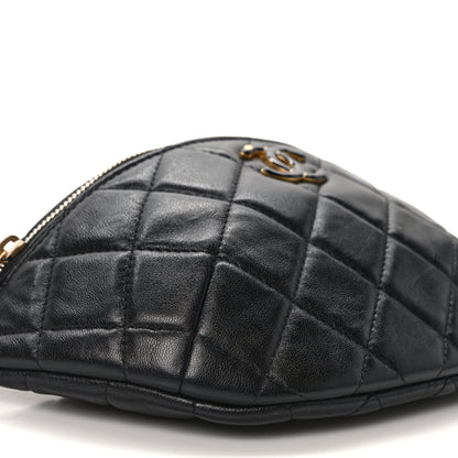 Chanel Shiny Lambskin Enamel Quilted Waist Bag Fanny Pack Black 9 of 11