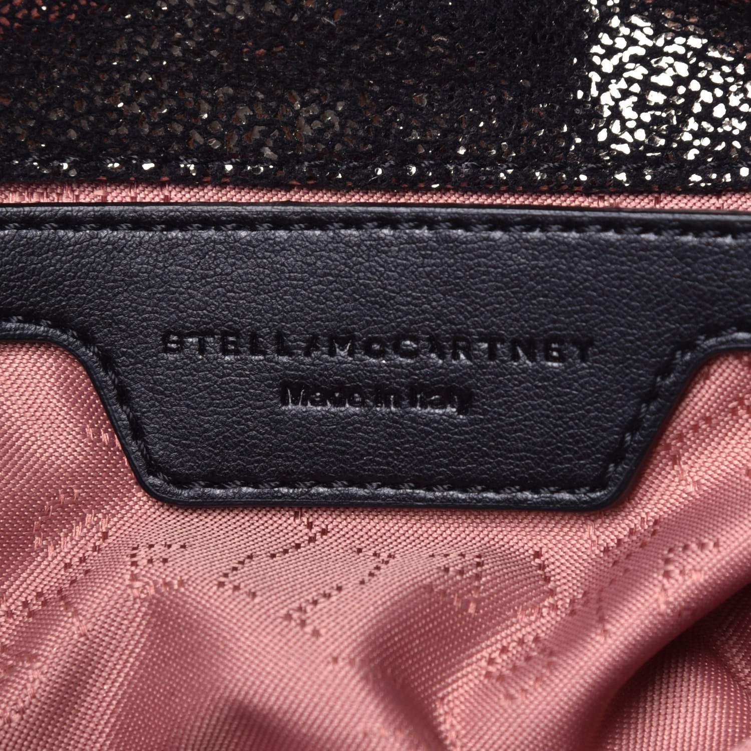 Stella McCartney Chamois Shiny Dotted Tiny Falabella Fold Over Tote Ruthenium 6 of 9