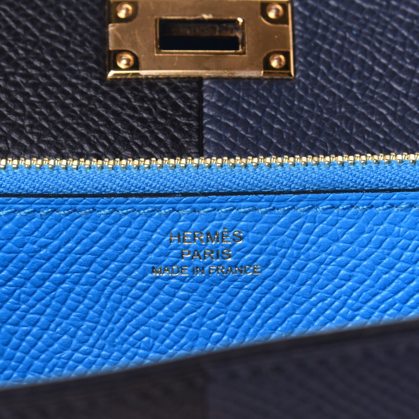 Epsom Casaque Kelly Wallet To Go Black Bleu Indigo Bleu Frida