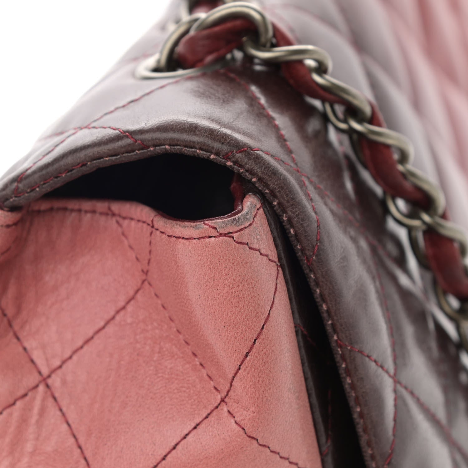 Chanel Lambskin Degrade Quilted Jumbo Single Flap Red 18 of 18