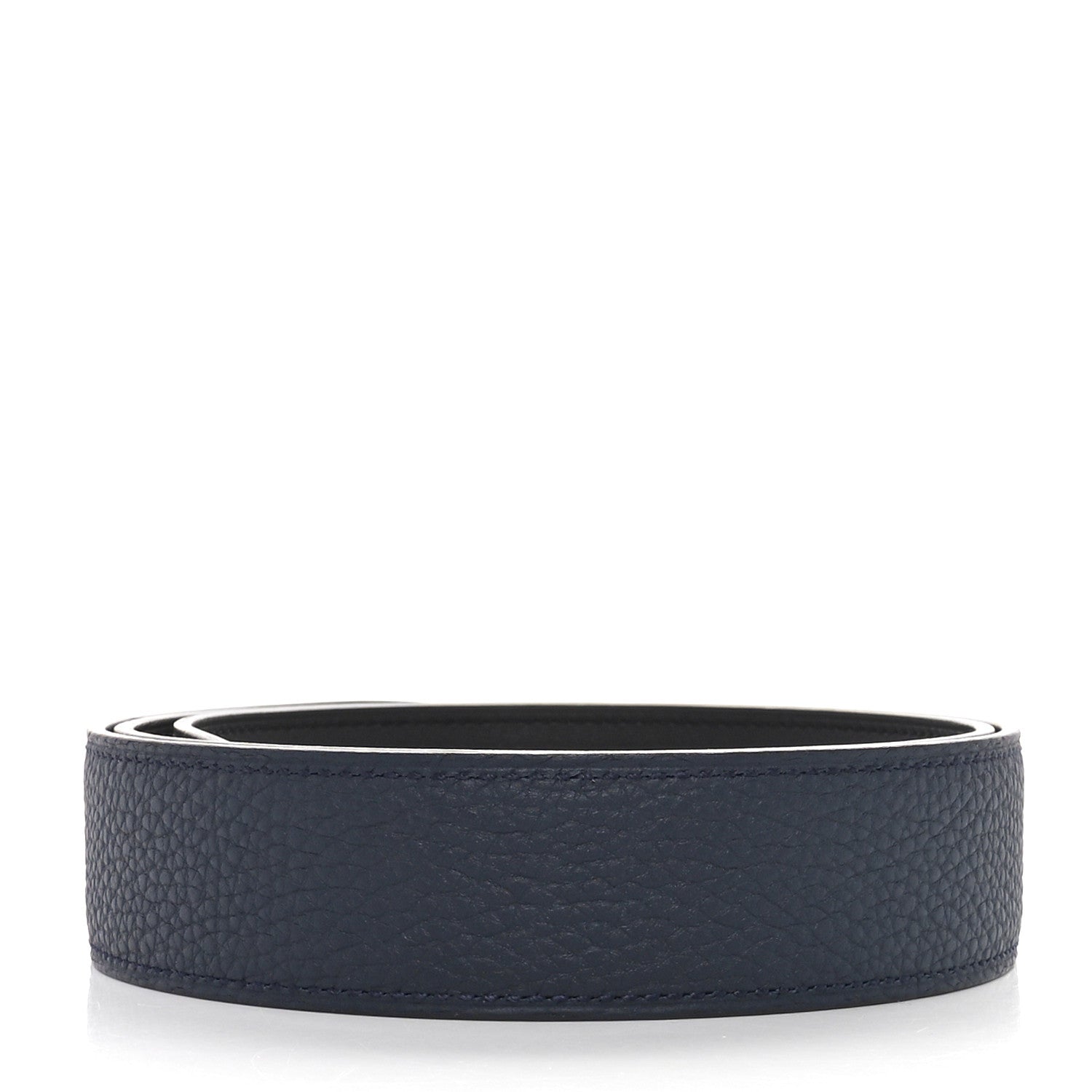 Hermes Epsom 32mm Belt Strap 80 32 Black Blue Nuit 2 of 5