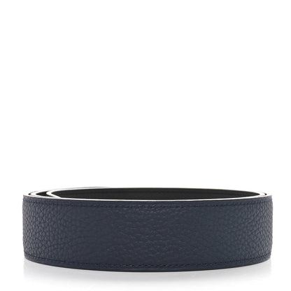 Hermes Epsom 32mm Belt Strap 80 32 Black Blue Nuit 2 of 5