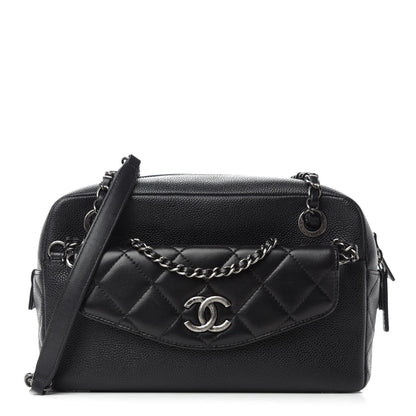 Chanel Caviar Lambskin Quilted Coco Break Camera Case Black 1 of 11