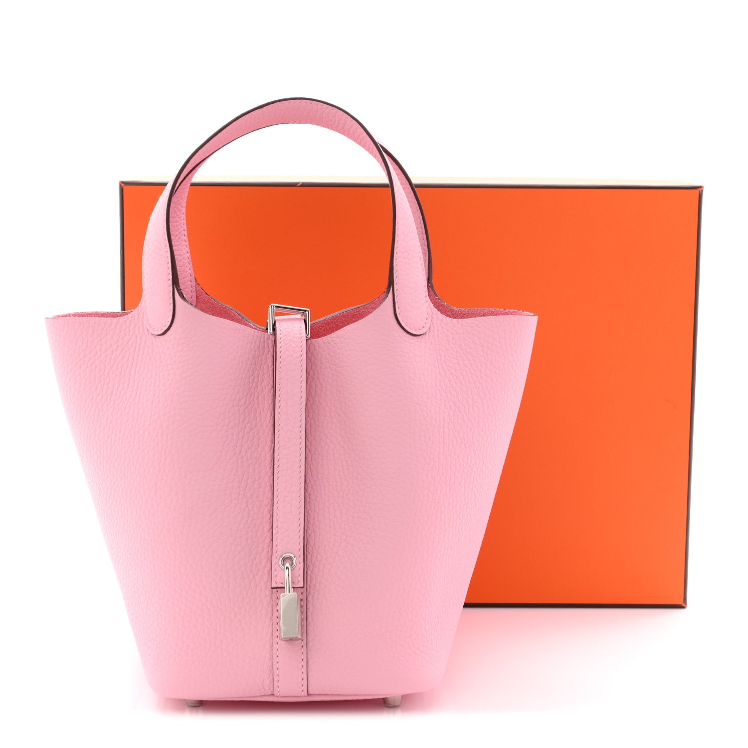 Hermes Taurillon Clemence Picotin Lock 18 PM Rose Sakura 11 of 11