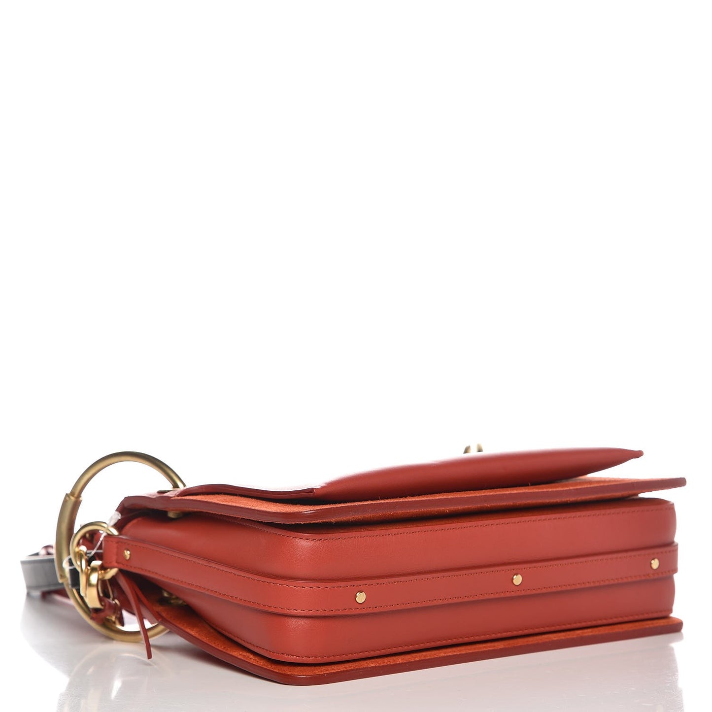 Calfskin Suede Small Roy Bag Earthy Red