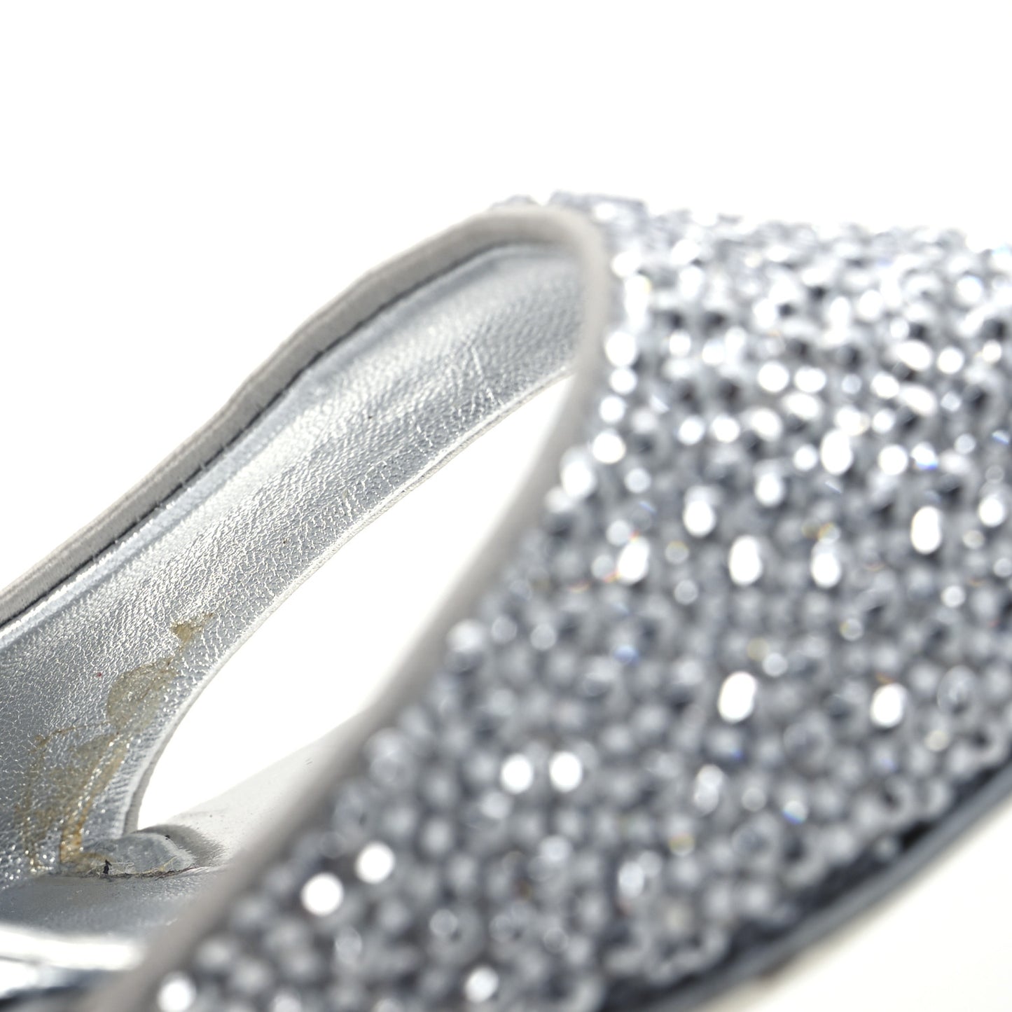 Crystal Embellished 90mm Sandals 38 Silver