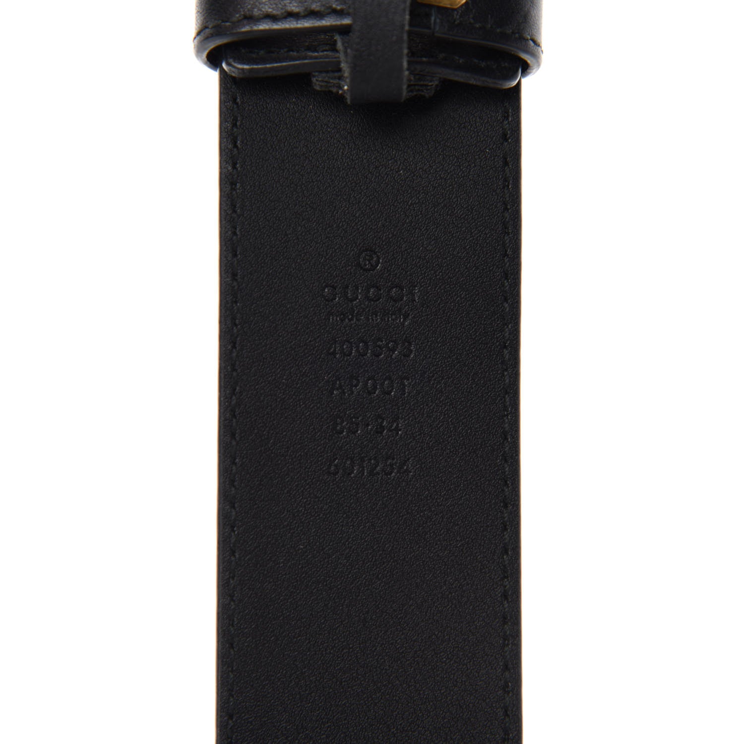 Gucci Calfskin Double G 40mm Belt 85 34 Black 3 of 3