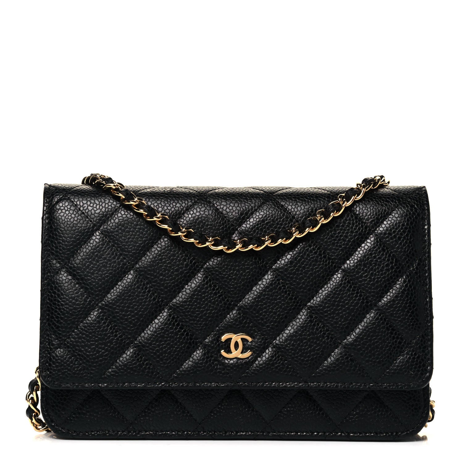 Chanel Caviar Quilted Wallet On Chain WOC Black 1 of 8
