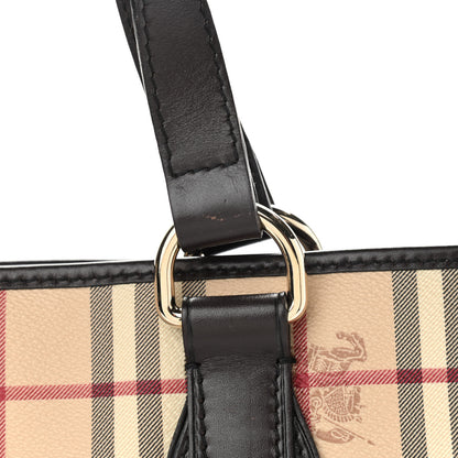 Burberry Haymarket Check Small Onslow Tote Chocolate 18 of 21