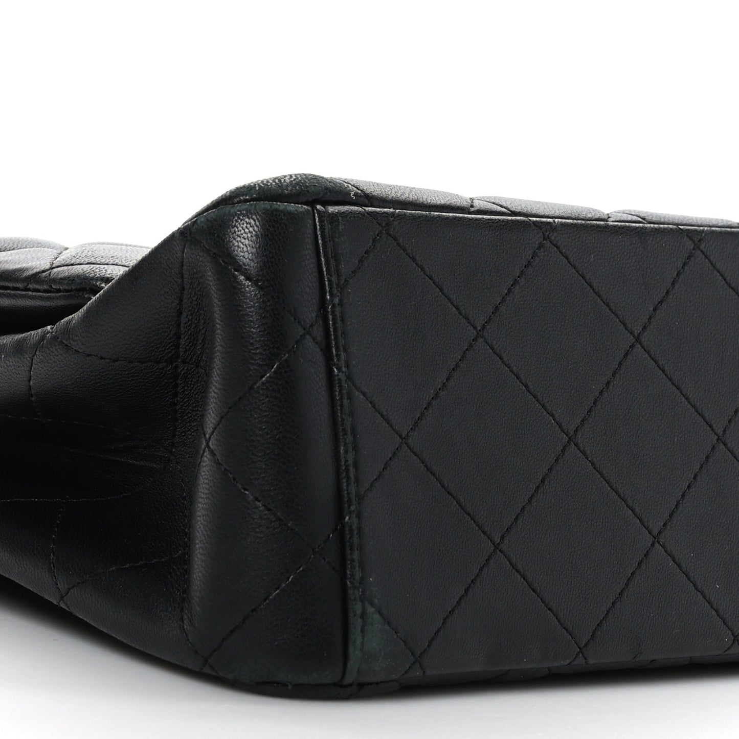 Lambskin Quilted Maxi Double Flap Black