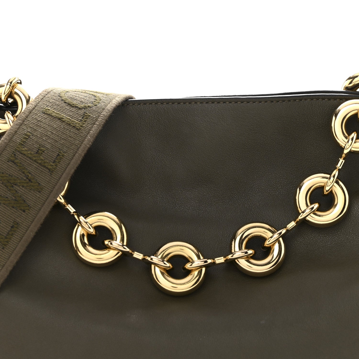 Loewe Mellow Nappa Medium Donut Chain Flamenco Knot Clutch Dark