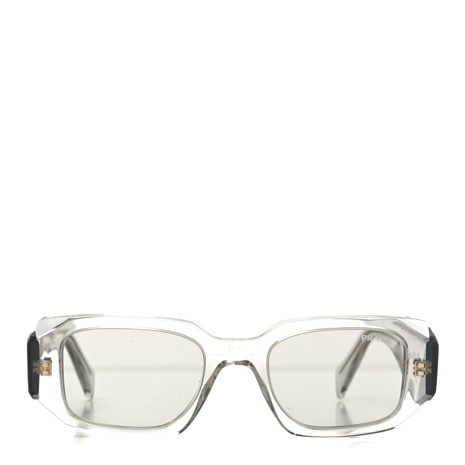 Prada Acetate Symbole Sunglasses SPR 17W Transparent Gold 2 of 7