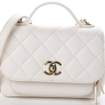 Chanel Caviar Quilted Mini Business Affinity Flap White 9 of 9