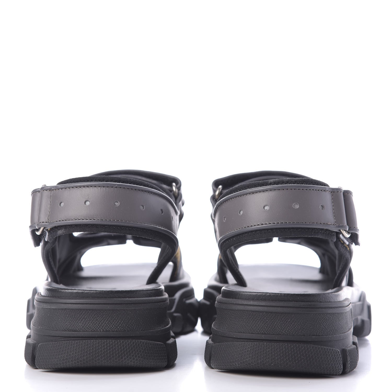 Gucci X SEGA Nappa Mesh Mens Aguru Sandals 9 Loess Black 5 of 10