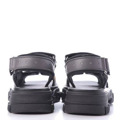 Gucci X SEGA Nappa Mesh Mens Aguru Sandals 9 Loess Black 5 of 10