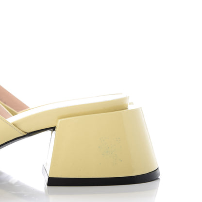 Gucci Patent Lexi Horsebit Mid-Heel Slide Sandals 39.5 Burro 11 of 13