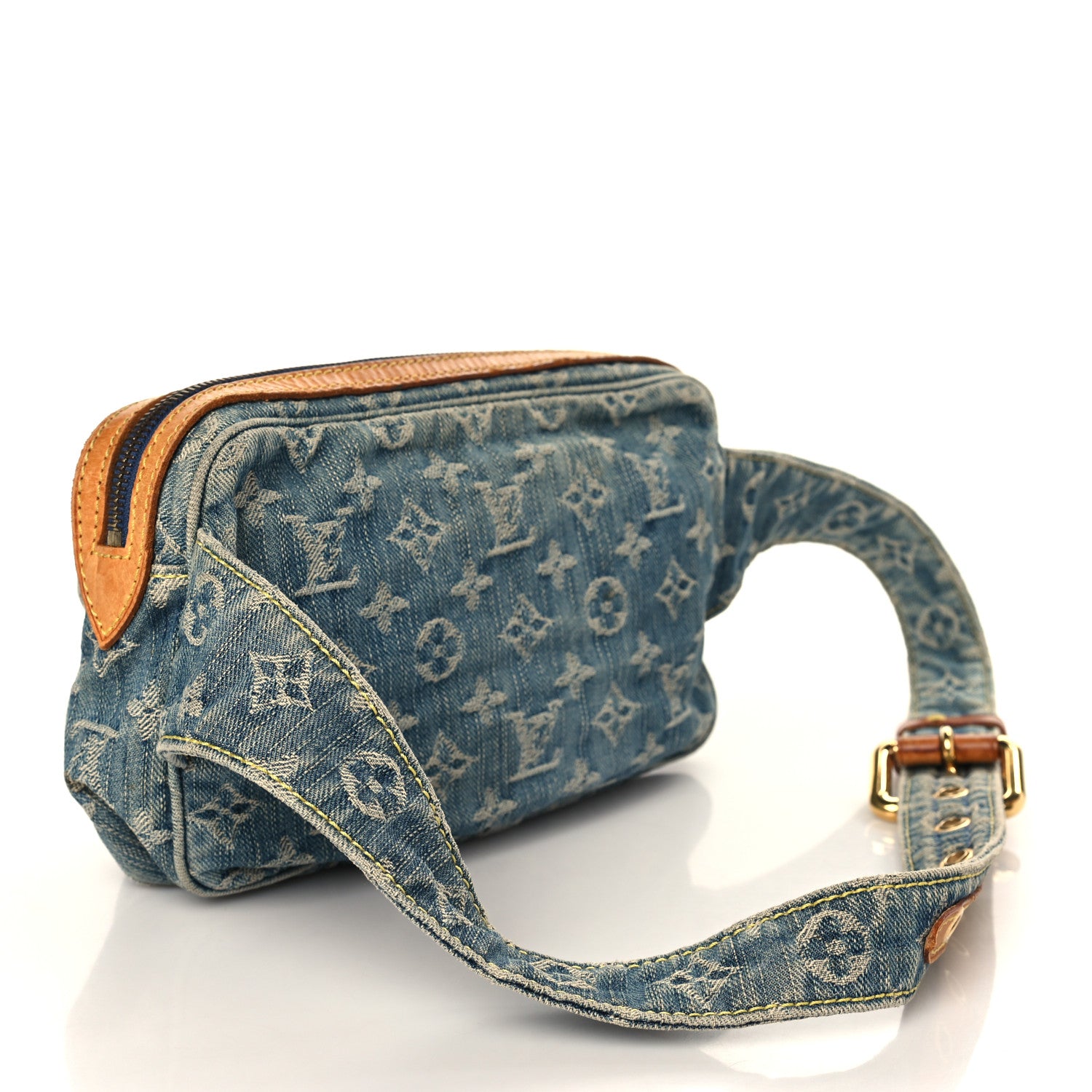 Louis Vuitton Monogram Denim Bum Bag Blue 3 of 13