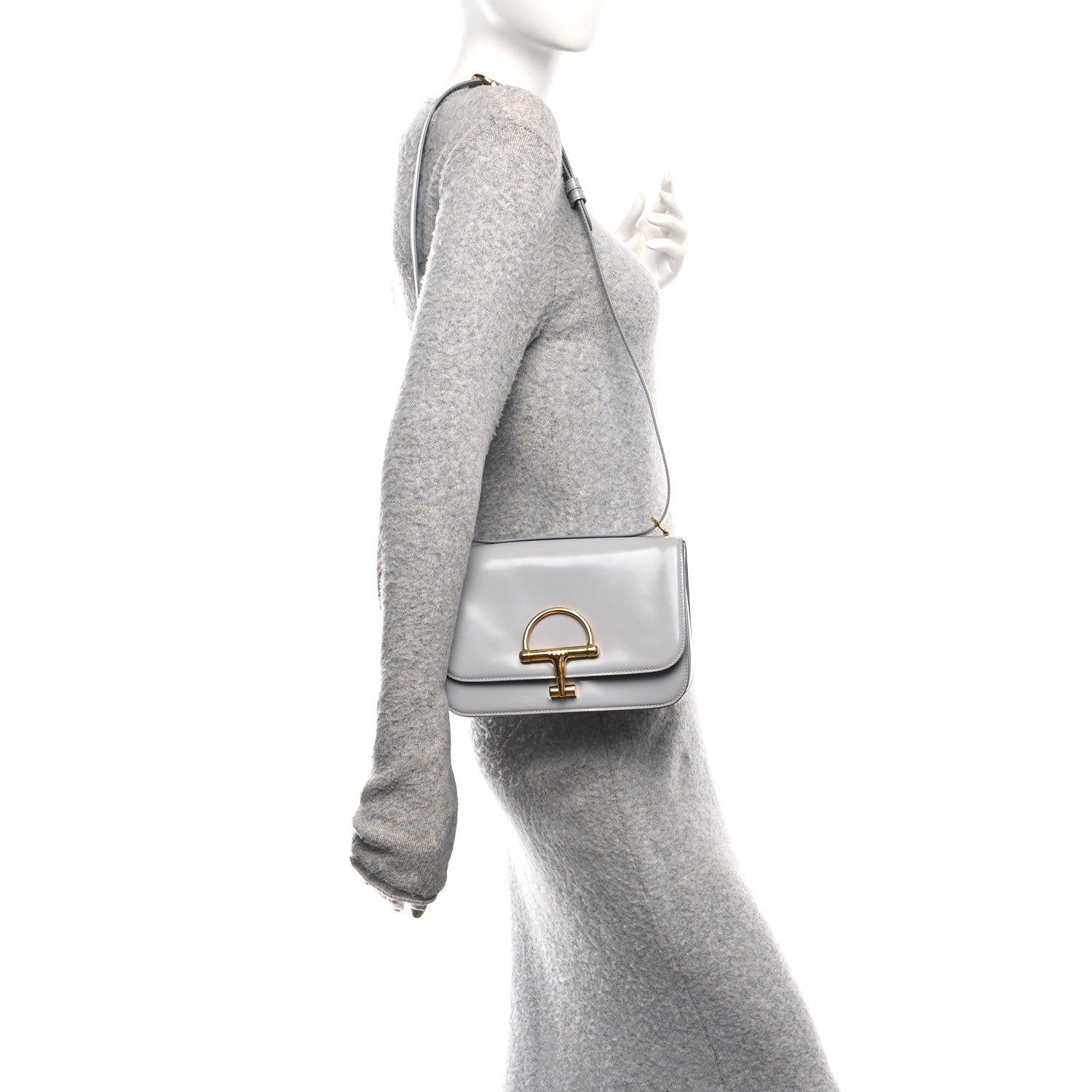Gucci Calfskin Siena Small Shoulder Bag Grey 2 of 10