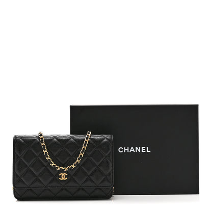 Chanel Caviar Quilted Wallet on Chain WOC Black 12 of 12