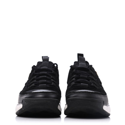 Chanel Fabric Calfskin Suede CC Sneakers 39.5 Black 2 of 20