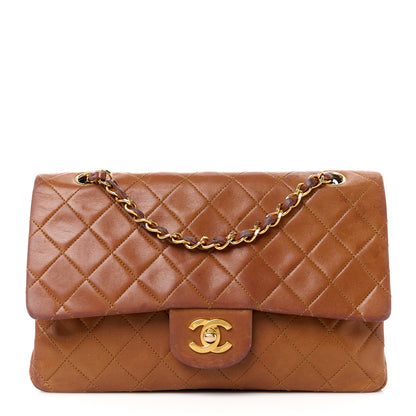 Chanel Lambskin Quilted Medium Double Flap Brown 1 of 20