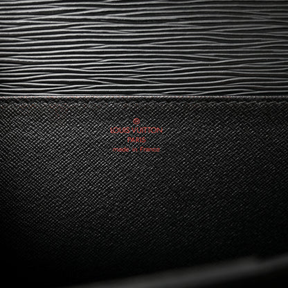 Louis Vuitton Epi Serviette Fermoir Briefcase Black 5 of 11